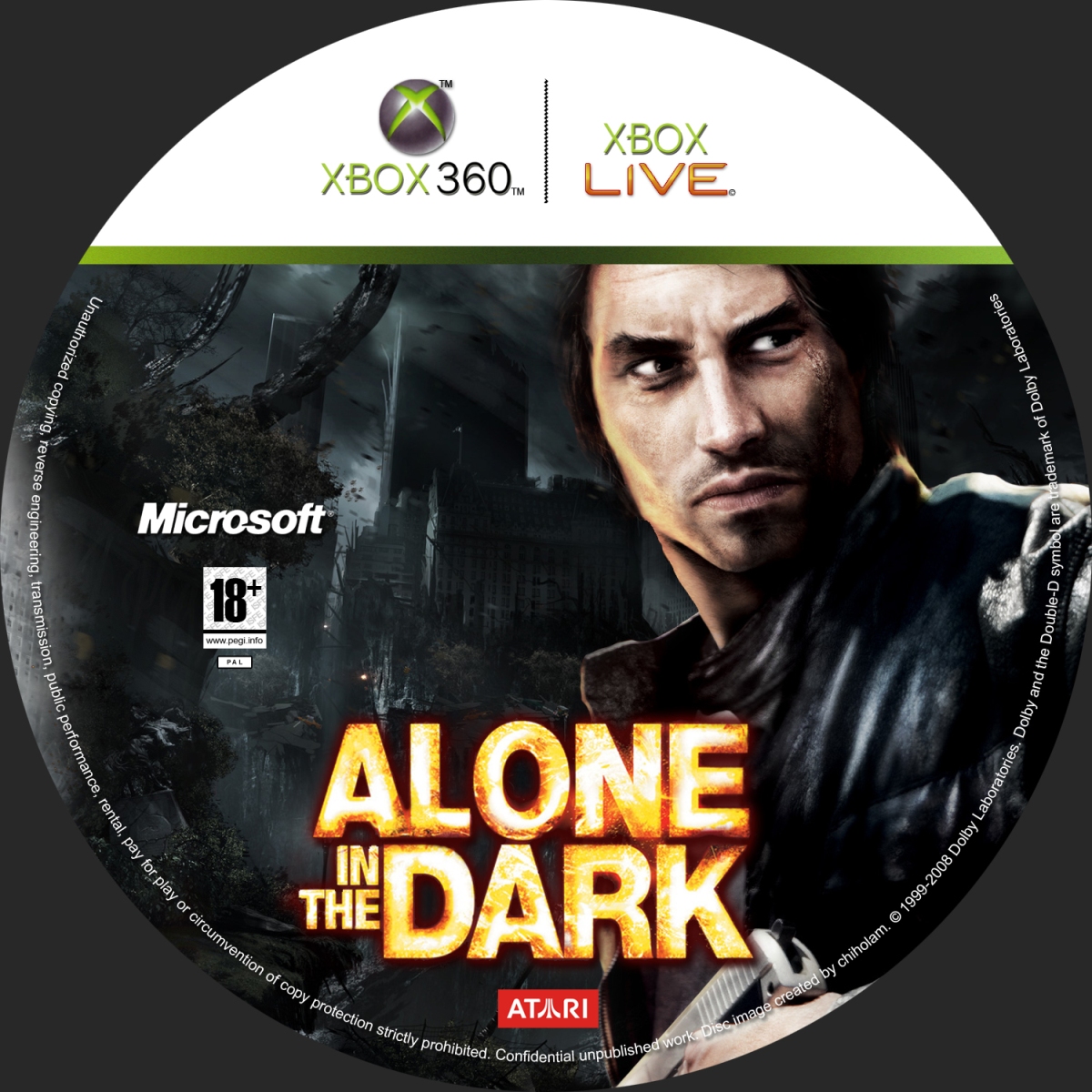 Прохождение алоне дарк 2024. Alone in the Dark обложка. Игра Xbox 360 2599. Dark Label. Dark Rus.