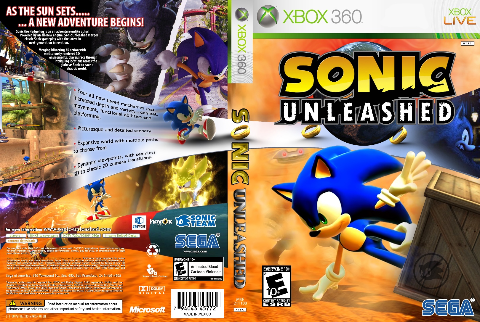 Игра соник купить. Sonic Adventure 2 на Xbox 360 диск. Игра Sonic unleashed Xbox 360. Икс бокс 360 Sonic unleashed. Sonic Xbox 360 ps3.